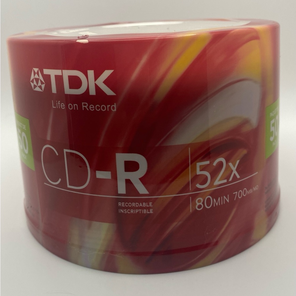 TDK CD-R Data Music 80 Minute, 700 MB 52x 50-Pack Spindle TDK